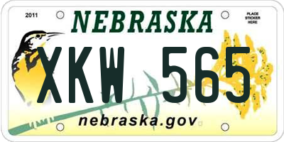 NE license plate XKW565