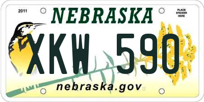 NE license plate XKW590