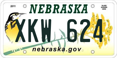 NE license plate XKW624