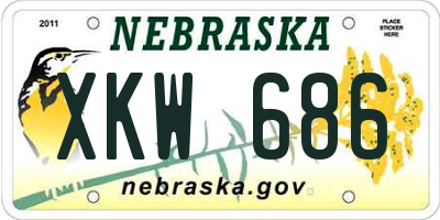 NE license plate XKW686
