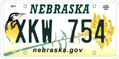 NE license plate XKW754