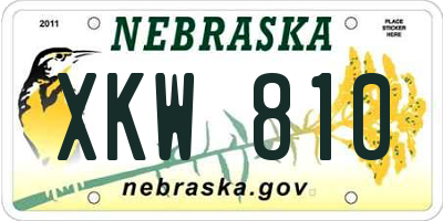 NE license plate XKW810