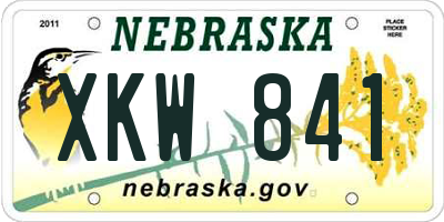 NE license plate XKW841
