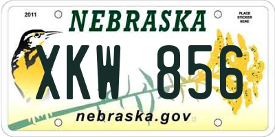 NE license plate XKW856