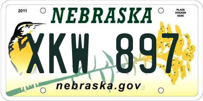 NE license plate XKW897