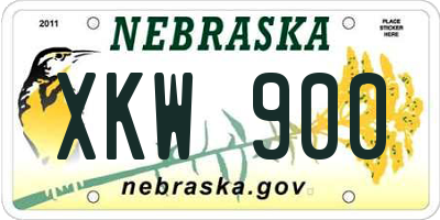 NE license plate XKW900