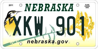 NE license plate XKW901