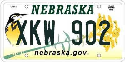 NE license plate XKW902