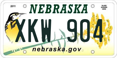 NE license plate XKW904