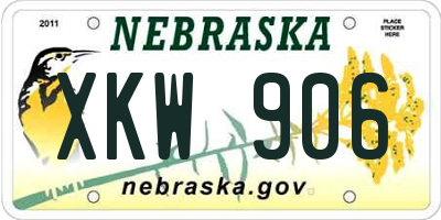 NE license plate XKW906