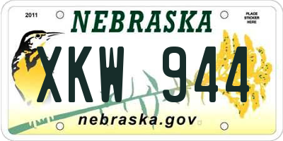 NE license plate XKW944