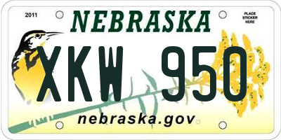 NE license plate XKW950
