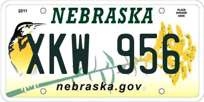 NE license plate XKW956