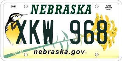 NE license plate XKW968