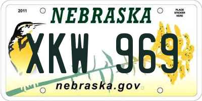 NE license plate XKW969