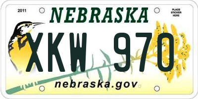 NE license plate XKW970