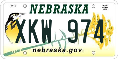 NE license plate XKW974