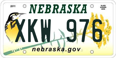 NE license plate XKW976