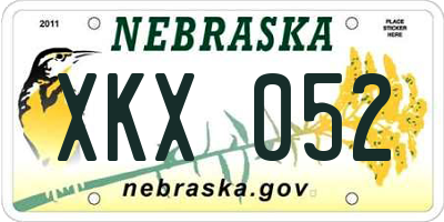 NE license plate XKX052