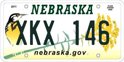 NE license plate XKX146