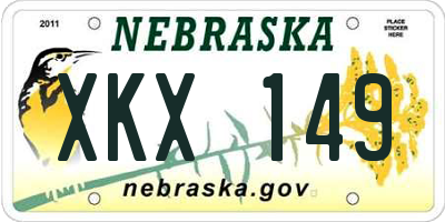 NE license plate XKX149
