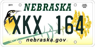 NE license plate XKX164