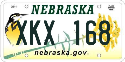 NE license plate XKX168