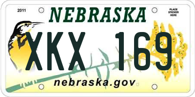 NE license plate XKX169