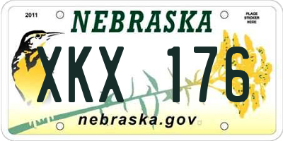 NE license plate XKX176