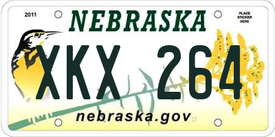 NE license plate XKX264