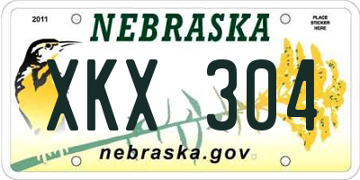 NE license plate XKX304