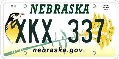 NE license plate XKX337