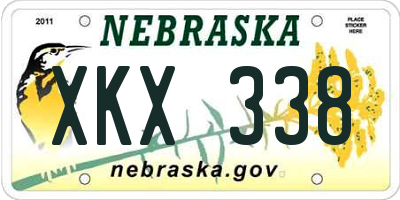 NE license plate XKX338