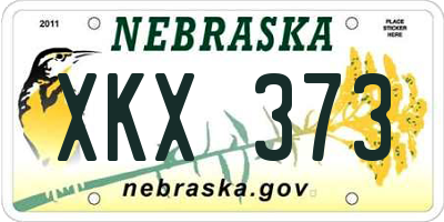 NE license plate XKX373