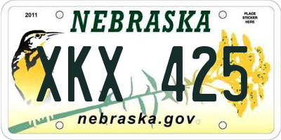 NE license plate XKX425