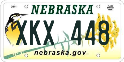 NE license plate XKX448