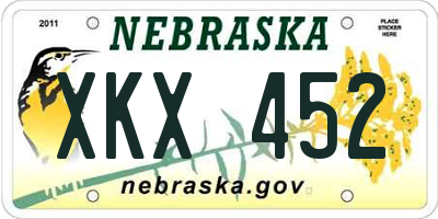 NE license plate XKX452