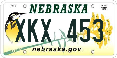 NE license plate XKX453