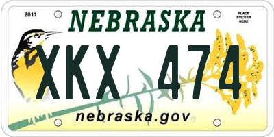 NE license plate XKX474