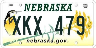 NE license plate XKX479