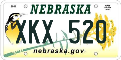 NE license plate XKX520