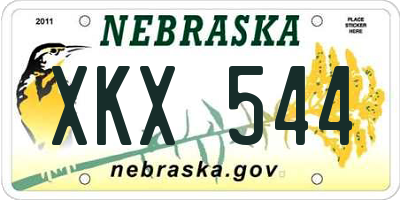 NE license plate XKX544