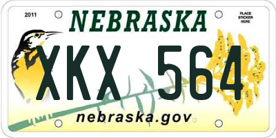 NE license plate XKX564