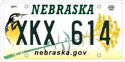 NE license plate XKX614