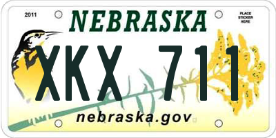 NE license plate XKX711