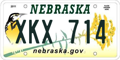 NE license plate XKX714