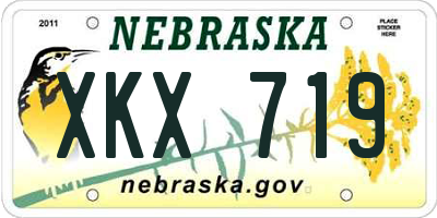 NE license plate XKX719