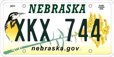 NE license plate XKX744