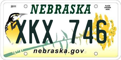 NE license plate XKX746