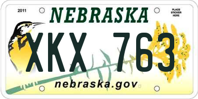 NE license plate XKX763